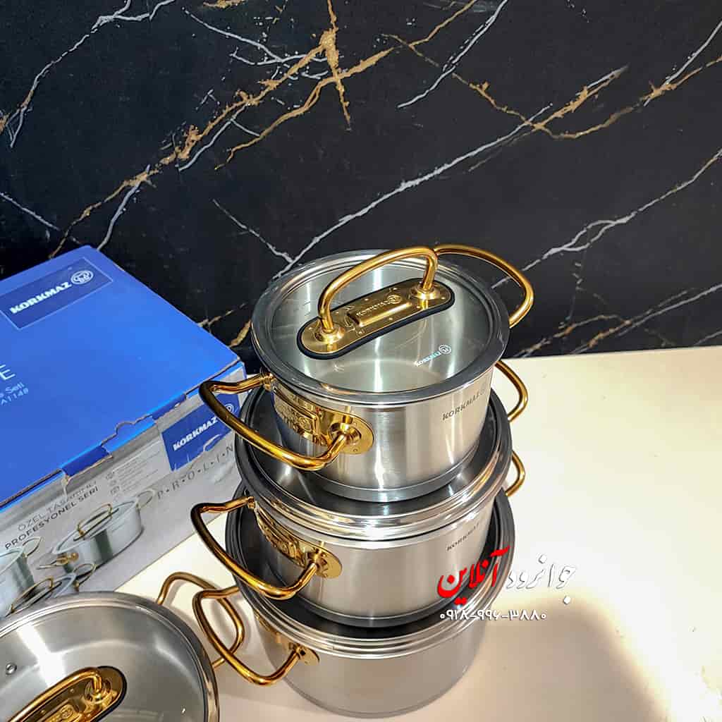 قابلمه استیل کرکماز 8 پارچه Korkmaz Tencere Seti A1148 Proline